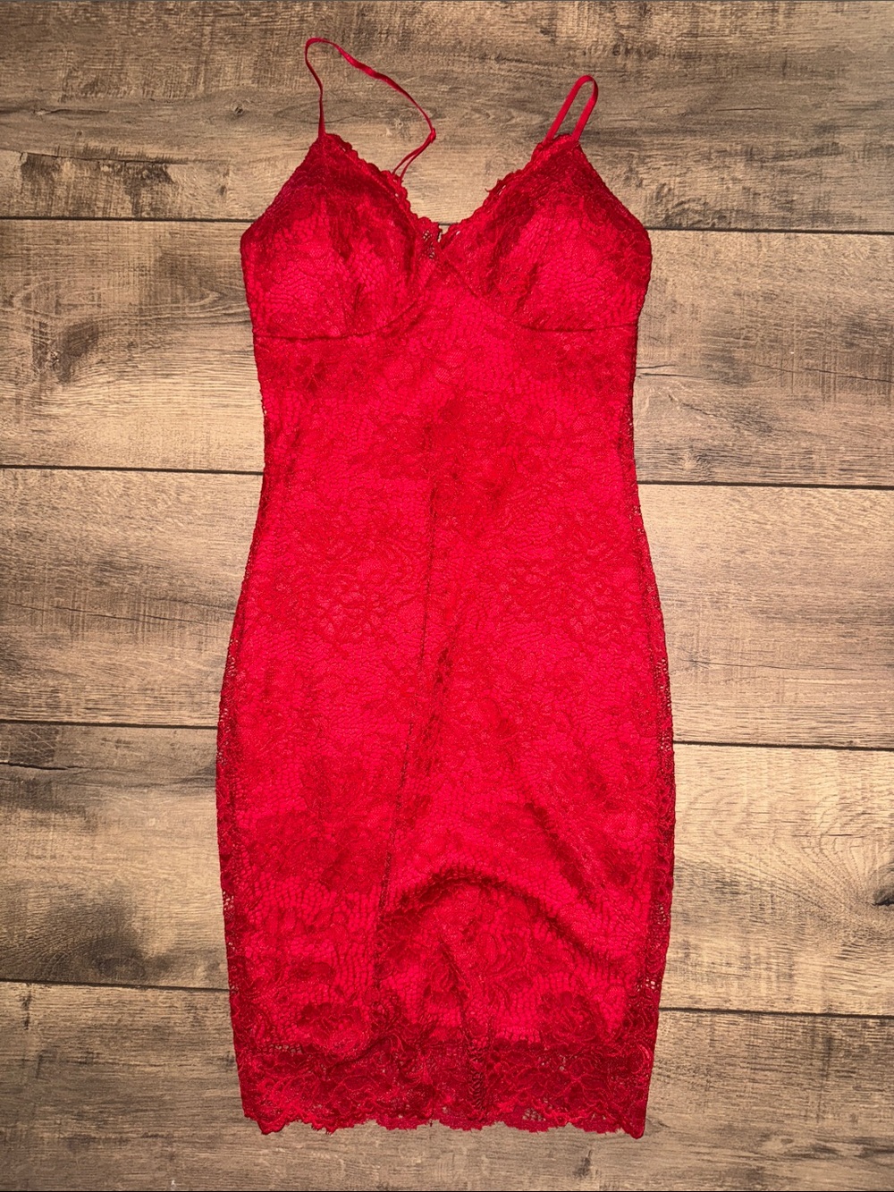 Windsor Red Lace Mini Dress